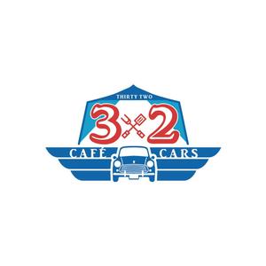 ente_001さんの新規Open飲食店カフェダイニング「café&cars 32」のロゴへの提案