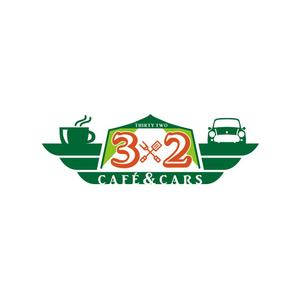 ente_001さんの新規Open飲食店カフェダイニング「café&cars 32」のロゴへの提案