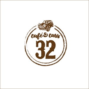 queuecat (queuecat)さんの新規Open飲食店カフェダイニング「café&cars 32」のロゴへの提案