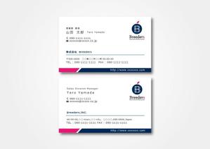CAZY ()さんの企業の成長と投資を支援する会社『BREEDERS, INC.』の名刺デザインへの提案
