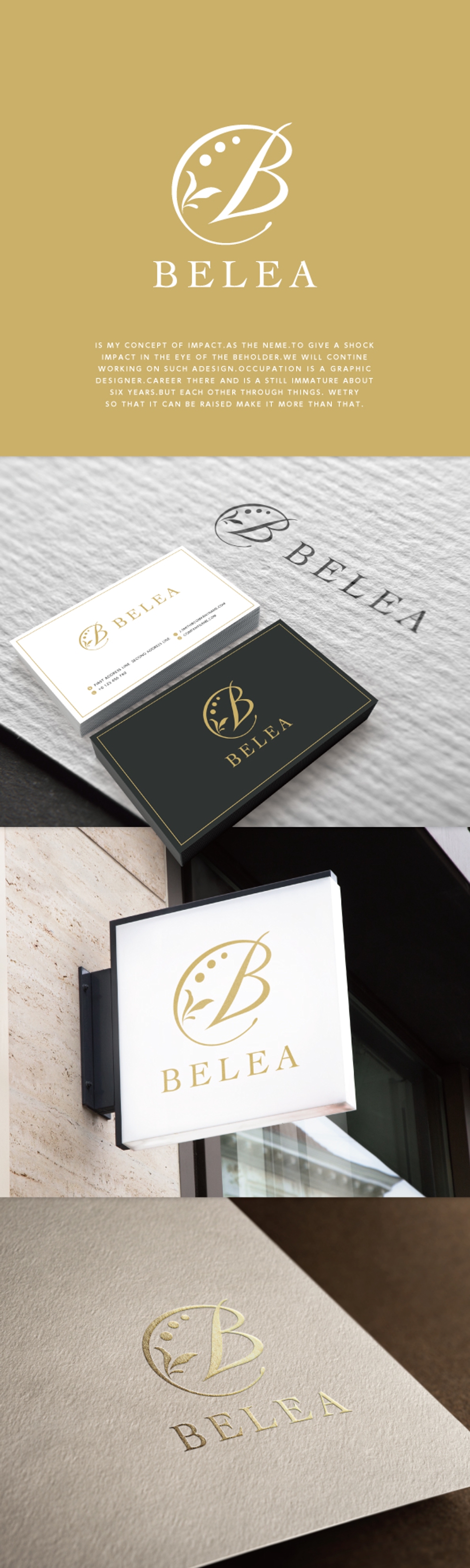 新規　美容室「BELEA (ビレア)」のロゴ