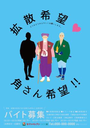 N_design (zero_factory)さんの思わずSNSで拡散したくなるような、面白いデザインの求人ポスターへの提案