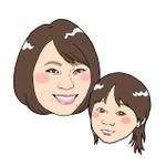 yuckeyworksさんの母子の似顔絵イラストへの提案