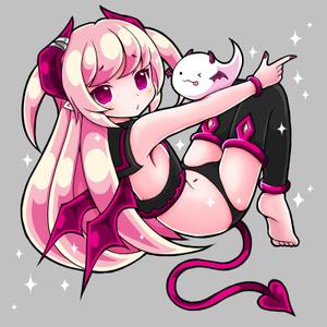 甘枝くら (mizuiroxx)さんのゲームに登場するモンスターのイラスト(サキュバス少女)への提案