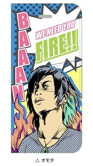 sunny_32 (nopnog)さんの当画像を使ったアメコミ風の手帳型スマホケースのデザインへの提案