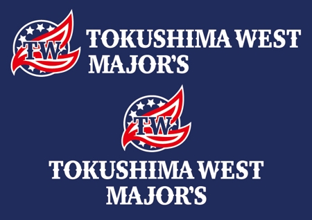 ninaiya (ninaiya)さんの新設　中学硬式野球部　TOKUSHIMA WEST　MAJOR’S　の　ロゴへの提案