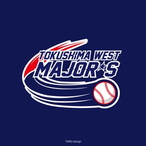 TAMU design (y203t043)さんの新設　中学硬式野球部　TOKUSHIMA WEST　MAJOR’S　の　ロゴへの提案