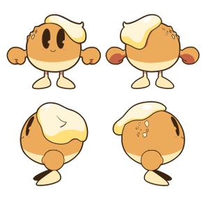 konmi ()さんのシュークリームのキャラクターデザインへの提案