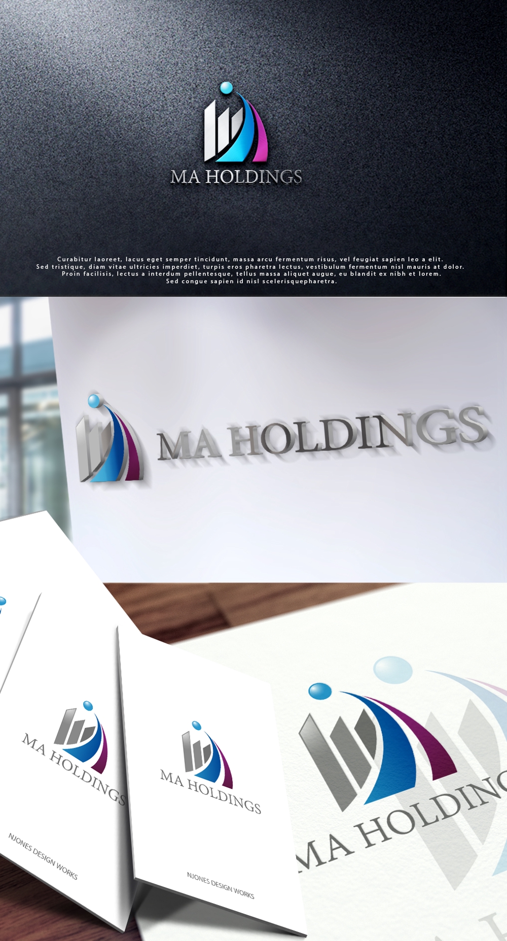 不動産業等を運営している「ＭＡホールディングス株式会社」のロゴ作成
