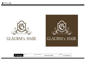 K-Design (kurohigekun)さんのGLAURM'sHAIR.もしくはGlaurm's Hair. のロゴへの提案