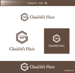 FISHERMAN (FISHERMAN)さんのGLAURM'sHAIR.もしくはGlaurm's Hair. のロゴへの提案