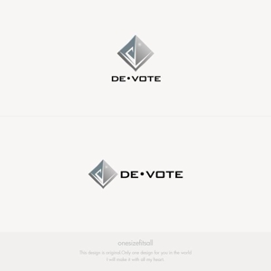 onesize fit’s all (onesizefitsall)さんの建設業者 de・voteのロゴへの提案