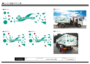 K-Design (kurohigekun)さんの産業廃棄物運搬用8㎥コンテナ　塗装デザイン作成への提案