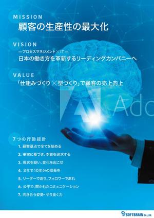 takeworks (takeworks)さんの企業のMISSION、VISION、VALUE、行動指針のポスターへの提案