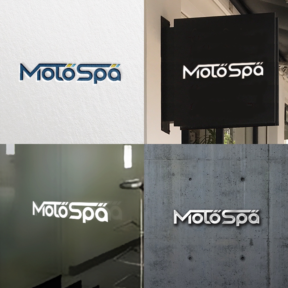 バイク洗車サービス　『Moto Spa』のロゴ作成