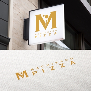 Naroku Design (masa_76)さんのテイクアウト、移動販売のピザ屋「MACHIKADOPIZZA」のロゴへの提案