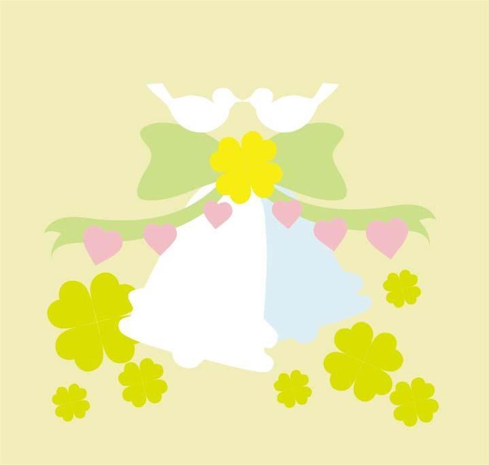 結婚式で使用できるイラスト（こちらで刺繍デザインに変換）