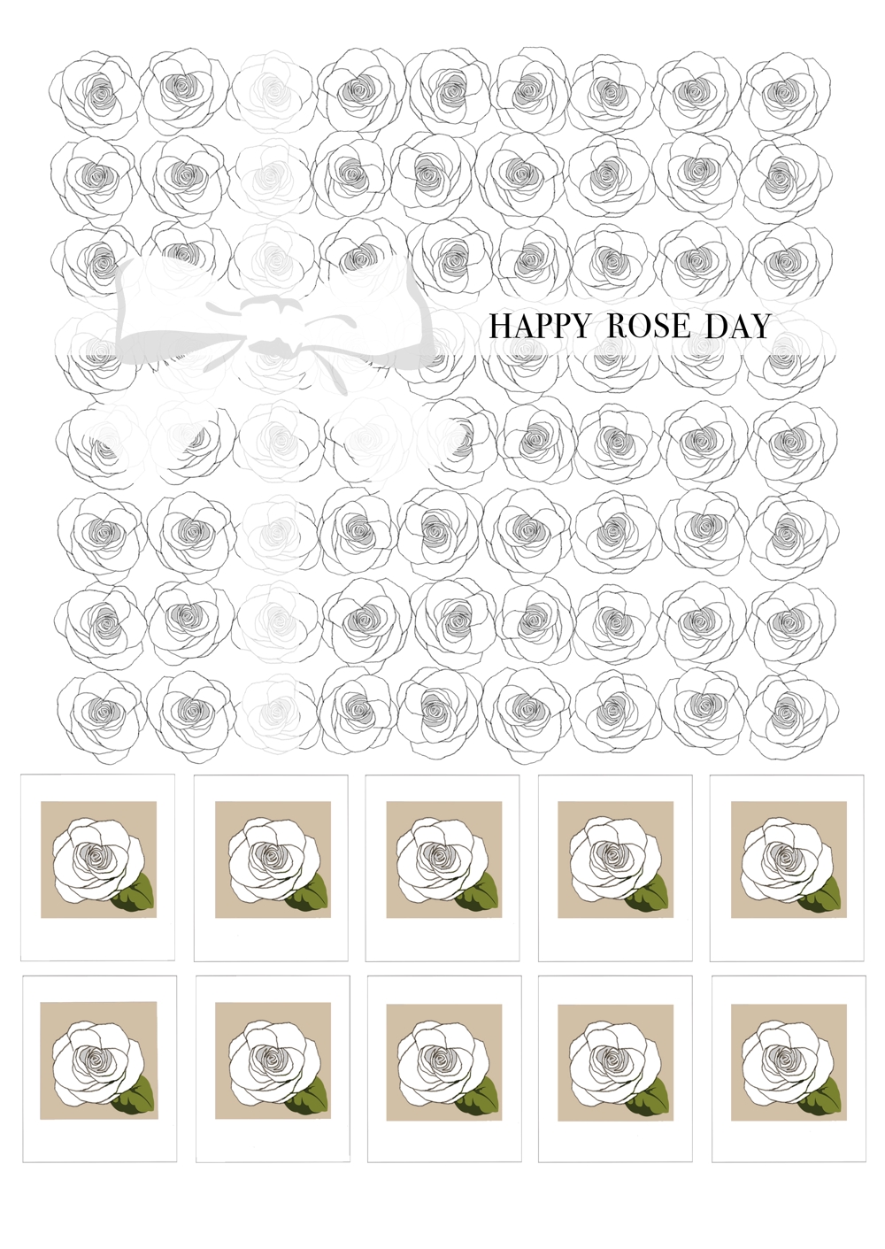 6月2日ローズの日　記念切手シートのデザイン