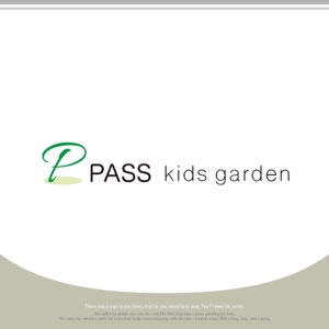 魔法スタジオ (mahou-phot)さんの英語教育重視の学習指導付きの民間学童「PASS kids garden」のロゴへの提案