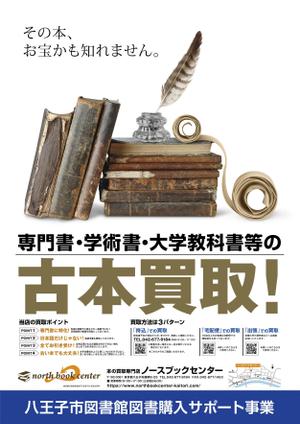 mizuki sa (mizukisa)さんの古本の買取に関する図書館のパネル広告のデザインと推敲への提案