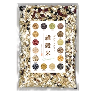 ohuchi (aooo)さんのグルテンフリー16穀米のパッケージのシールデザインへの提案