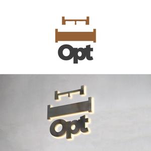 BUTTER GRAPHICS (tsukasa110)さんのシンプル＆高品質なビジネス仕様の滞在施設「Opt」のロゴ（看板）への提案