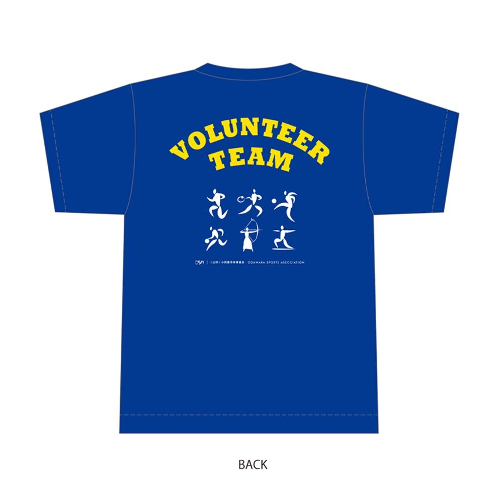 スポーツイベントのボランティアへ配布するTシャツのデザイン