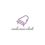 toone design (to_design)さんのささき音楽教室のピアノの絵を用いたロゴへの提案