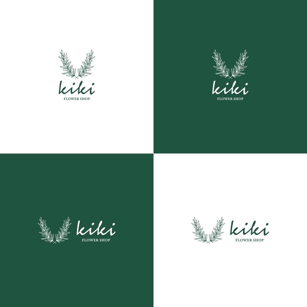 フラワーショップ「KIKI」のロゴ