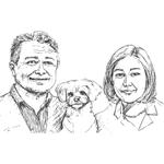 toone design (to_design)さんの会社代表家族の似顔絵作成への提案