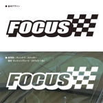 HiART DESIGN STUDIO (hiart_design)さんの車両に貼る車販売店【FOCUS】のロゴステッカーデザインへの提案