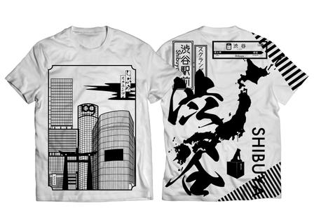 C DESIGN (conifer)さんの外国人観光客向け【渋谷】お土産Tシャツのデザインへの提案