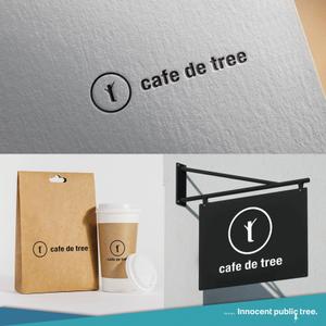 Innocent public tree (nekosu)さんのカフェ「cafe de tree」のロゴへの提案