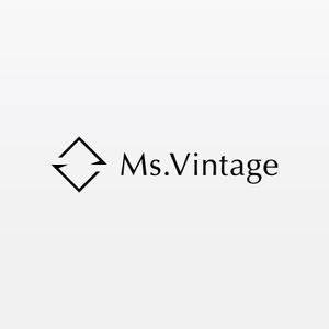 alne-cat (alne-cat)さんの中古ラグジュアリーブランドショップ「Ms.Vintage」のロゴ制作への提案