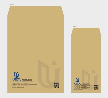hautu (hautu)さんの建設業㈱上田組の封筒デザインへの提案