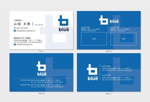hautu (hautu)さんの不動産会社「株式会社ブルー不動産」の名刺デザインへの提案