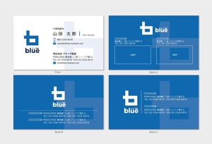 hautu (hautu)さんの不動産会社「株式会社ブルー不動産」の名刺デザインへの提案