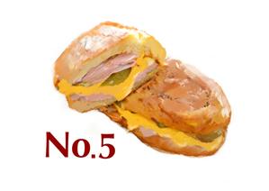 かのか (a10292001)さんの【ランチ】キューバンサンドカフェ「No.5」のキューバンサンドのイラストへの提案