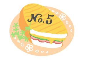 株式会社イーネットビズ (e-nets)さんの【ランチ】キューバンサンドカフェ「No.5」のキューバンサンドのイラストへの提案