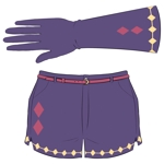すだち (ao_sudate)さんの女怪盗の衣装デザイン（手袋とショートパンツのみ）への提案