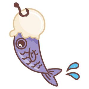 kumi_neco (kumi_neco)さんの魚の形をしたオリジナルアイスクリームのイラストへの提案