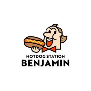 Q (qtoon)さんのホットドッグ屋　「HOTDOG　STATION　BENJAMIN」のロゴへの提案