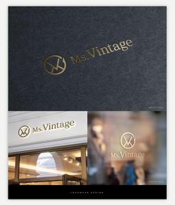 SAITO DESIGN (design_saito)さんの中古ラグジュアリーブランドショップ「Ms.Vintage」のロゴ制作への提案