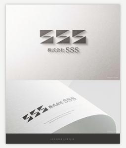 SAITO DESIGN (design_saito)さんの新会社「株式会社SSS（スリーエフ）」のロゴ作成｜美容医療・黒・洗練・強さがテーマへの提案