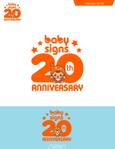 queuecat (queuecat)さんの既存のロゴとキャラクターを用いたベビーサイン協会20周年ロゴデザインへの提案