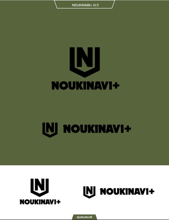 queuecat (queuecat)さんの農業機械　PB商品　【NOUKINABI+】ノウキナビプラスのローマ字表記のロゴ　への提案