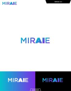queuecat (queuecat)さんの未来教育株式会社の企業ロゴ。「MIRAIE」　をブランドロゴとし、その文字の中のＡＩを色変化への提案