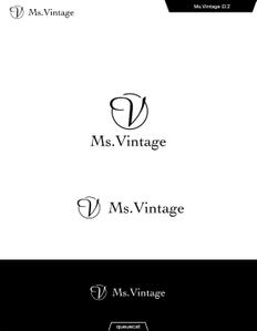 queuecat (queuecat)さんの中古ラグジュアリーブランドショップ「Ms.Vintage」のロゴ制作への提案