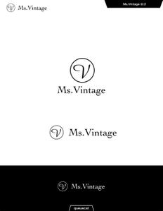 queuecat (queuecat)さんの中古ラグジュアリーブランドショップ「Ms.Vintage」のロゴ制作への提案
