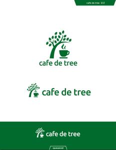 queuecat (queuecat)さんのカフェ「cafe de tree」のロゴへの提案